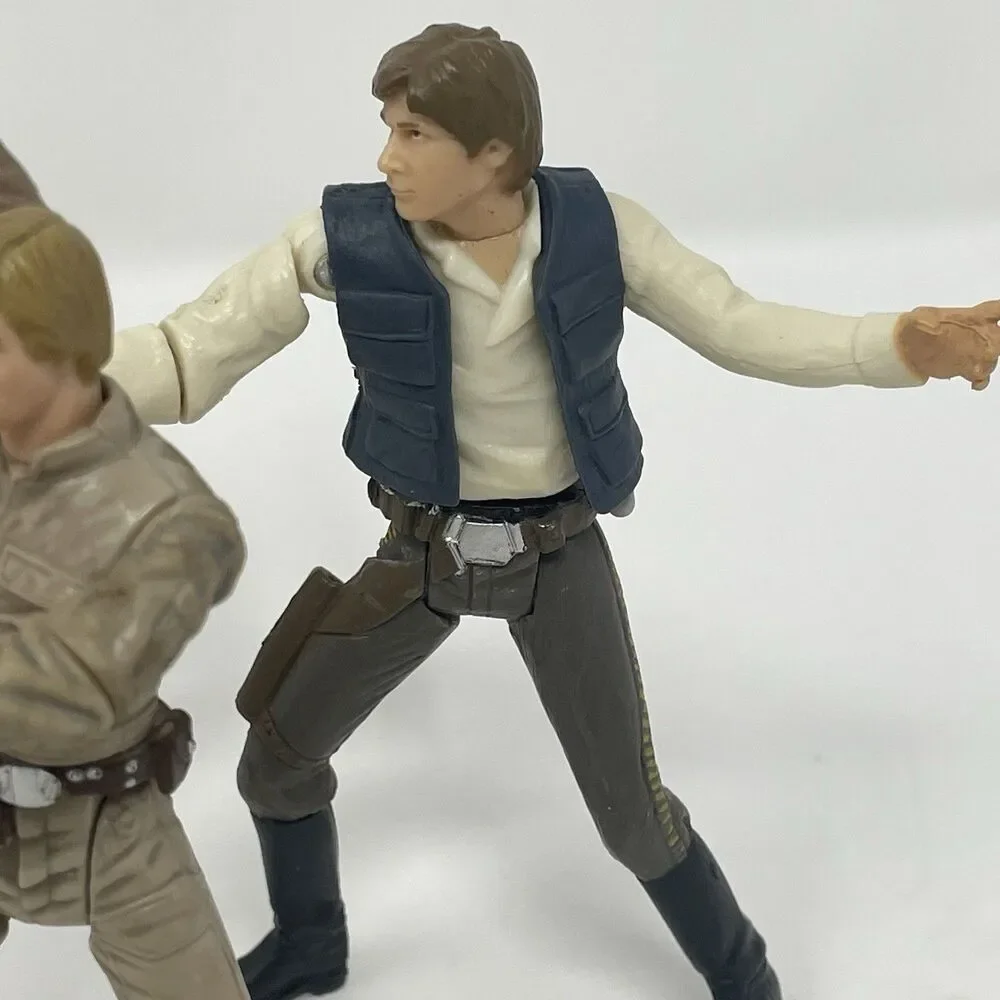 Star Wars Luke Skywalker Figure Lot Han Solo Obi-Wan‎ Anakin 3.75 Hasbro Kenner